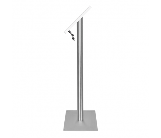 Support au sol pour tablettes Fino S pour tablettes entre 7 et 8 pouces - blanc/acier inoxydable 