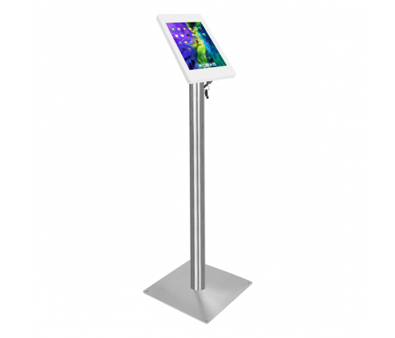 Support de sol Fino pour iPad Air/Pro 11 pouces 2024 - blanc/ acier inoxydable
