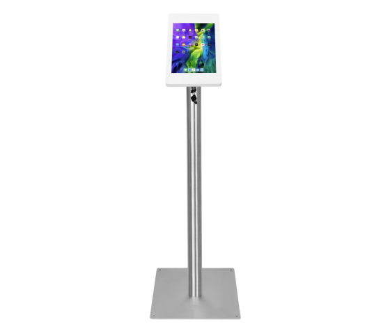Support de sol Fino pour iPad Air 13 pouces 2025 - blanc/acier inoxydable
