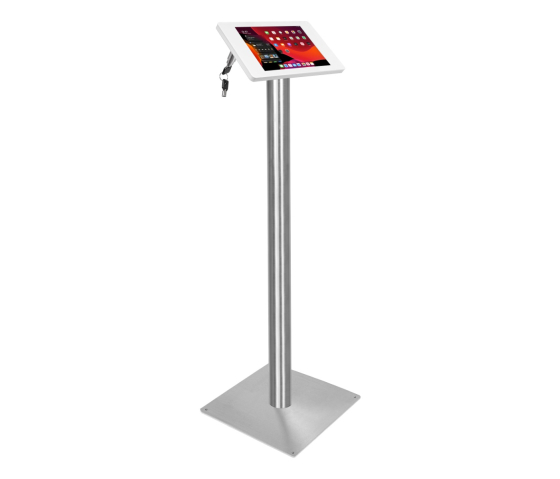 Support de sol Fino pour iPad Air 11 pouces 2025 - blanc/acier inoxydable