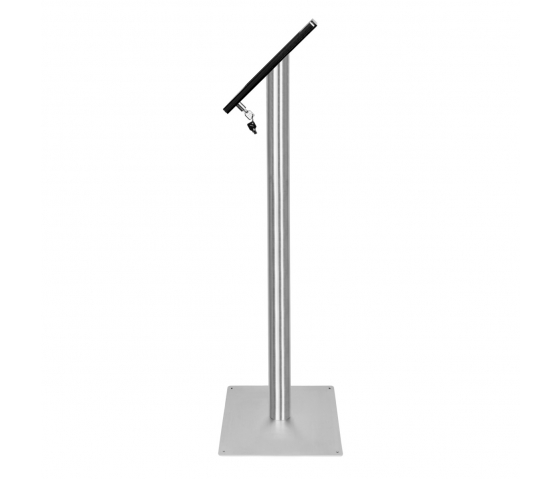 Support au sol pour tablettes Fino S pour tablettes entre 7 et 8 pouces - noir/acier inoxydable 