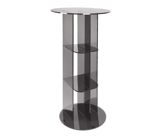 Table de présentation Isco - ronde - 100 cm - anthracite