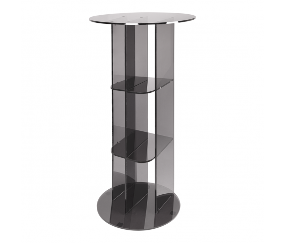 Table de présentation Isco - ronde - 100 cm - anthracite