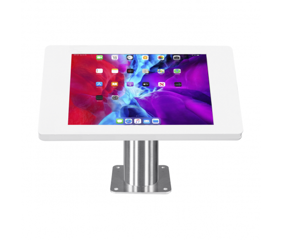 Support de bureau fixe Fino pour Microsoft Surface Pro 8 / 9 / 10 tablet - blanc/acier inoxydable