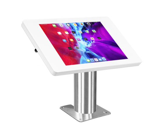 Support de table pour iPad Fino iPad Mini 8,3 pouces - acier inoxydable/blanc