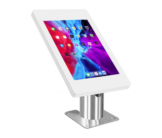 Support de table pour iPad Fino iPad Mini 8,3 pouces - acier inoxydable/blanc