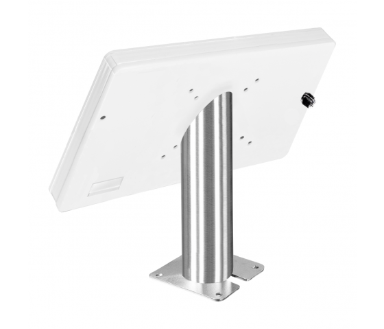 Support de bureau fixe Fino pour Microsoft Surface Pro 8 / 9 / 10 tablet - blanc/acier inoxydable