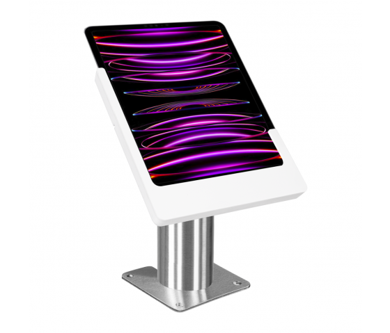 Support mural Domo Slide avec fonction de charge pour iPad Air 11 pouces 2024 - blanc/RVS