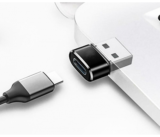 Domo Sell 2 pièces adaptateur usb a vers usb c ou convertisseur USB C vers USB A - noir - USB-A - USB-C- 2 pièces