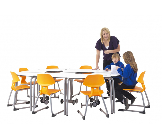 Table d'étudiant pliante à 60°