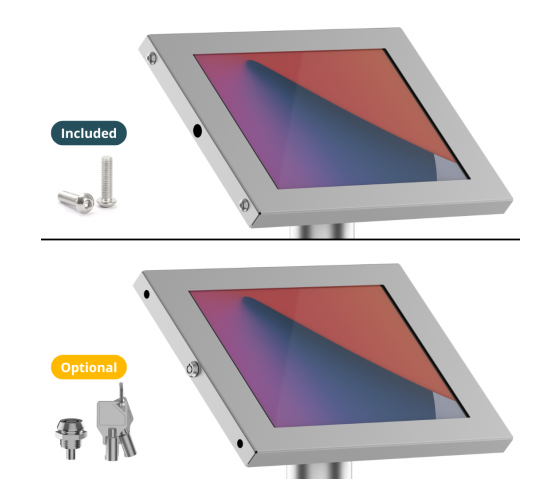 Support de tablette au sol Securo S pour tablettes de 7-8 pouces - acier inoxydable