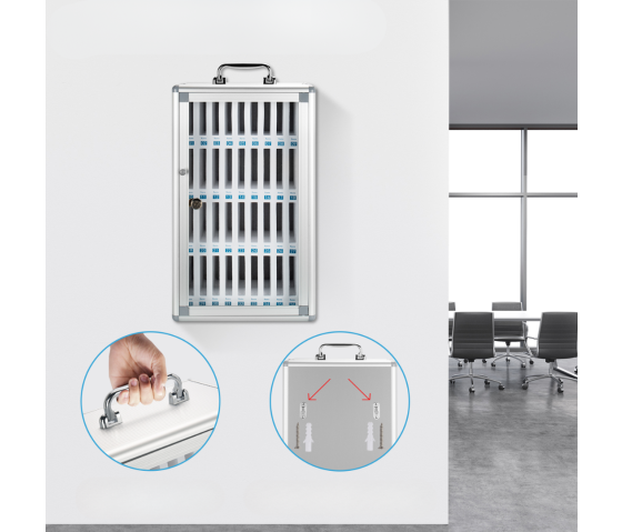 Armoire de stockage verrouillable KMT36 pour 36 téléphones portables