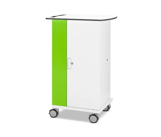 Carrinho de carregamento para tablets com gestão remota e cestos de transporte para 16 ou 32 tablets até 10,5