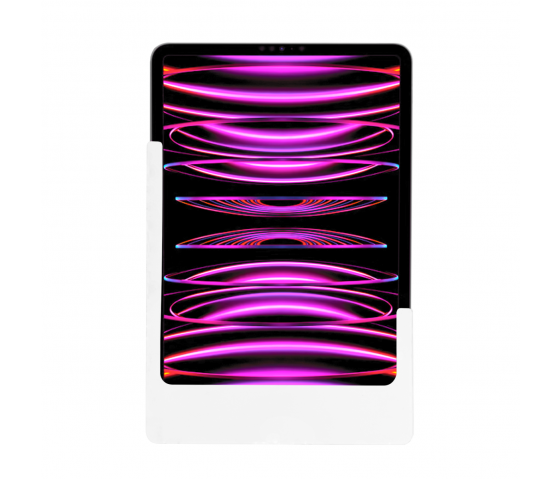 Support de tablette mural plat Domo Slide avec fonction de recharge pour iPad Air 13 pouces 2024 - blanc