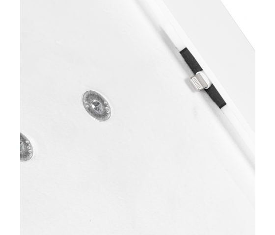 Support de tablette mural plat Domo Slide avec fonction de recharge pour iPad Air 13 pouces 2024 - blanc