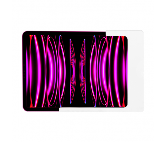 Support de tablette mural plat Domo Slide avec fonction de recharge pour iPad Air 13 pouces 2024 - blanc