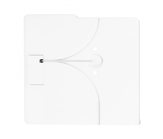 Support de tablette mural plat Domo Slide avec fonction de recharge pour iPad Air 13 pouces 2024 - blanc