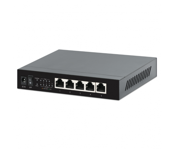  Commutateur PoE+ Ethernet 2.5G à 5 ports - 55W PoE, bureau et montage mural