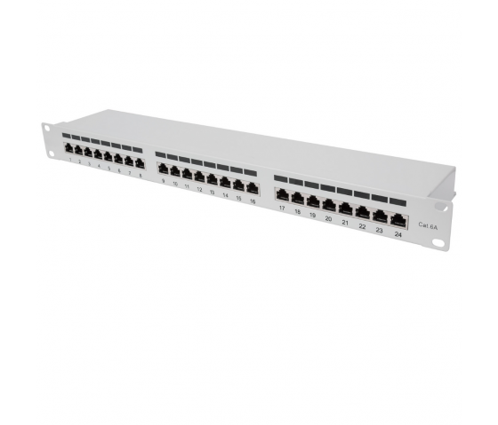 Panneau de brassage protégé Cat6a 24 ports - 1U 19