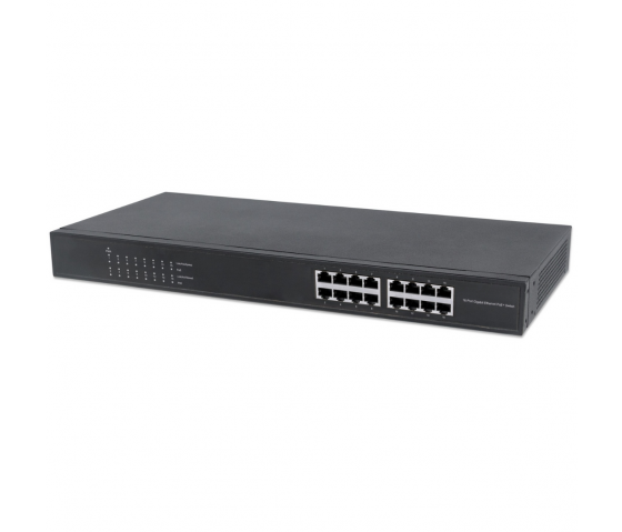 Commutateur Gigabit Ethernet PoE+ 16 ports - 370W PoE, montage en rack