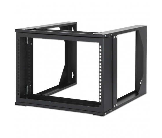 Rack réseau mural 19 pouces - hauteur 6U - 2 montants - profondeur 450 mm - flatpack - noir