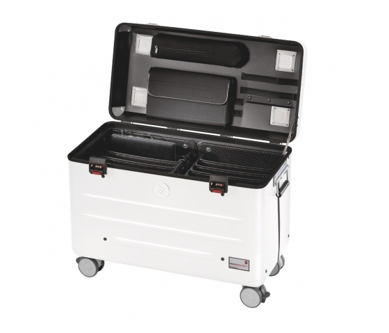 Valise de transport & chargement Parat N10 pour 10 ordinateurs portables ou Chromebooks jusqu'à 15,6 pouces - blanc