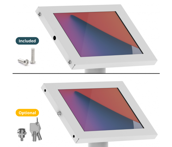 Support de tablette sur pied Securo L pour tablettes de 12-13 pouces - blanc