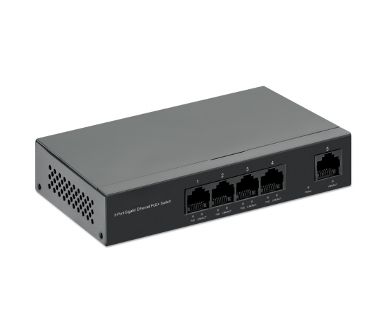 Switch Gigabit Ethernet PoE+ à 5 ports - 40W PoE - Convient pour le bureau et le montage mural