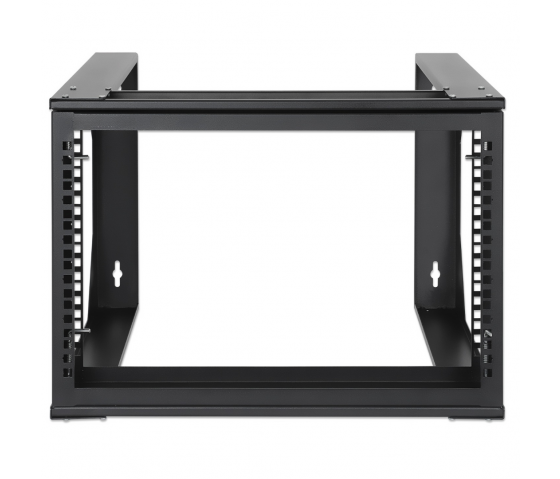 Rack réseau mural 19 pouces - hauteur 6U - 2 montants - profondeur 450 mm - flatpack - noir