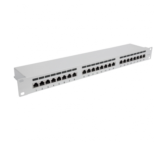 Panneau de brassage protégé Cat6a 24 ports - 1U 19
