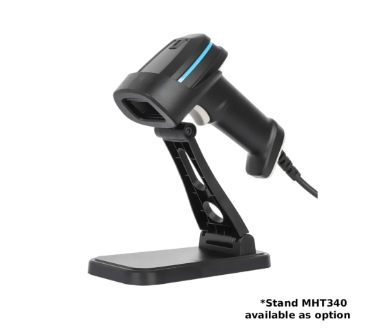 Scanner de codes-barres 2D portable longue portée - LED - 60 scans/seconde - profondeur de balayage de 450 mm