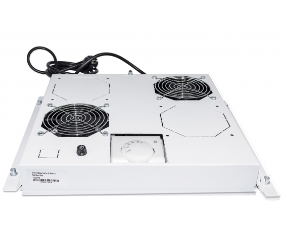 Unité de ventilation avec 2 ventilateurs pour racks de 19 pouces - gris