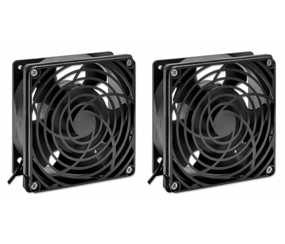 Unité de ventilation avec 2 ventilateurs pour coffrets réseau muraux 19
