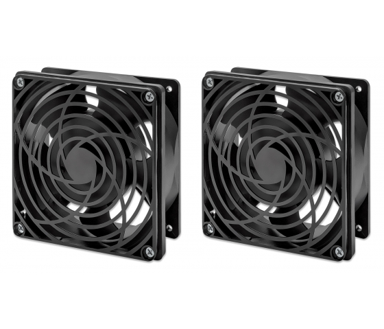 Unité de ventilation avec 2 ventilateurs pour coffrets réseau muraux 19