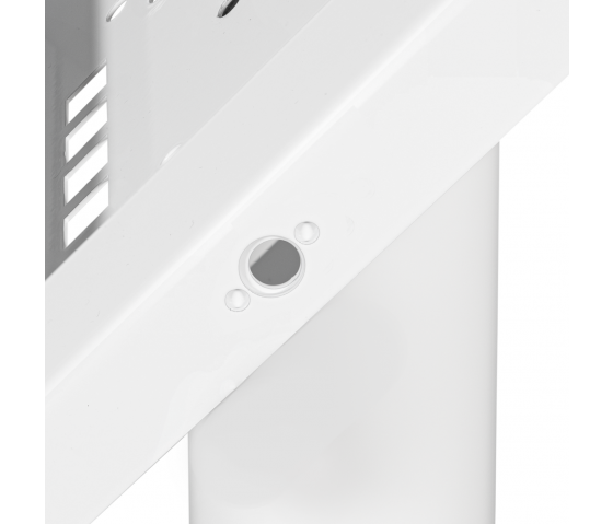 Support de tablette au sol Hauteur réglable avec éclairage LED Securo L pour tablettes 12-13 pouces - blanc