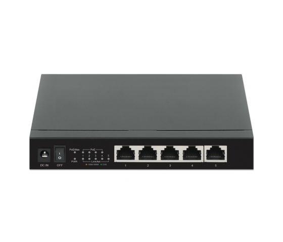  Commutateur PoE+ Ethernet 2.5G à 5 ports - 55W PoE, bureau et montage mural