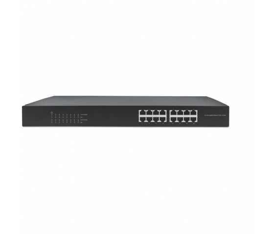 Commutateur Gigabit Ethernet PoE+ 16 ports - 370W PoE, montage en rack