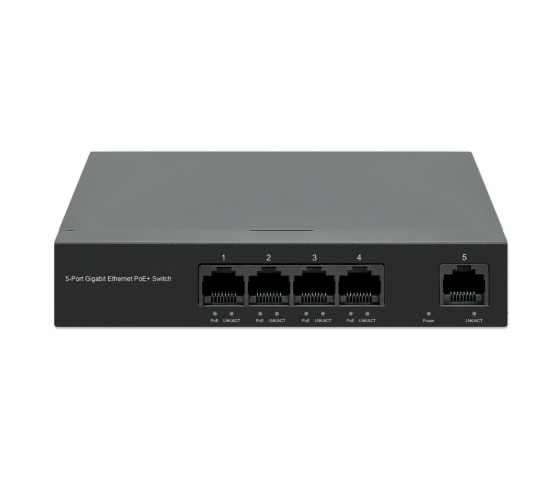 Switch Gigabit Ethernet PoE+ à 5 ports - 40W PoE - Convient pour le bureau et le montage mural