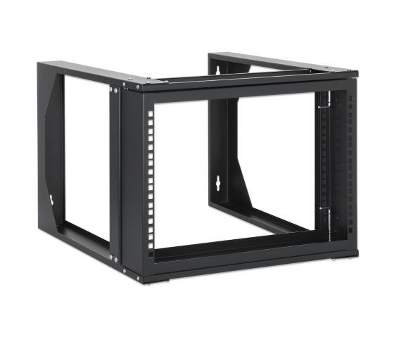 Rack réseau mural 19 pouces - hauteur 6U - 2 montants - profondeur 450 mm - flatpack - noir