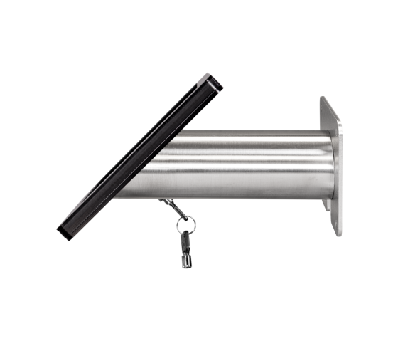 Support mural Fino L pour tablettes entre 12 et 13 pouces - noir/ acier inoxydable 
