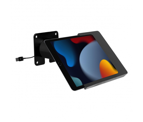 Support mural Domo Slide avec fonction de recharge pour iPad 10.2 & 10.5 - noir