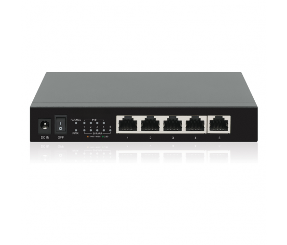 Commutateur PoE+ Ethernet 2.5G à 5 ports - 55W PoE, bureau et montage mural