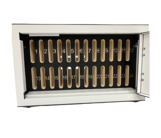 Armoire verrouillable avec compartiments pour 24 téléphones portables - WBTOK24W - blanc