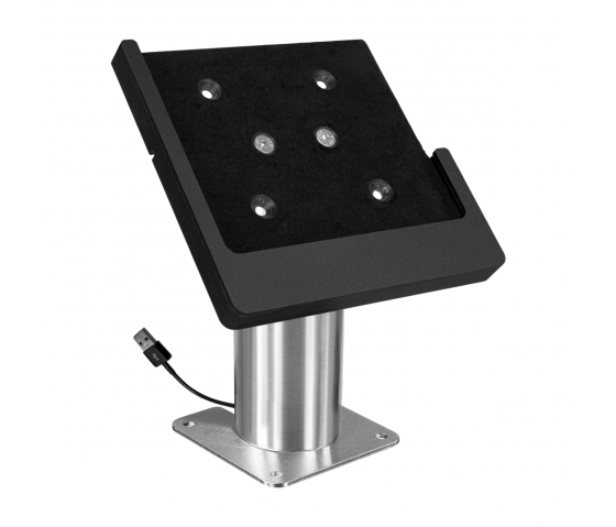 Domo Slide support de bureau fixe pour iPad 10.2 & 10.5 - Noir/RVS
