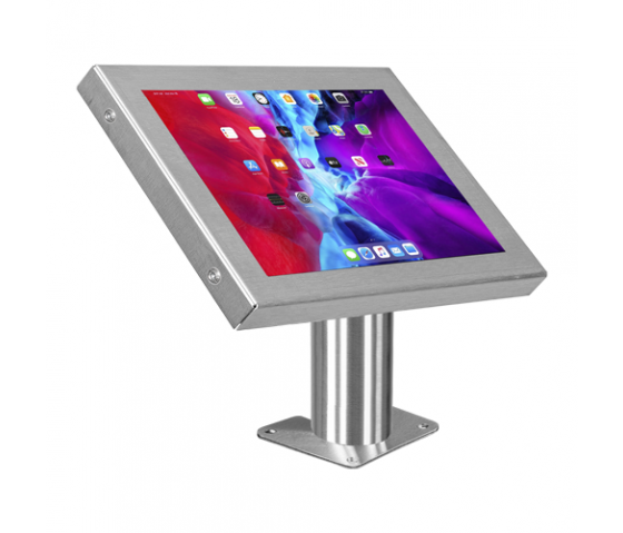 Support de table fixe Securo XL pour tablettes 13-16 pouces - acier inoxydable