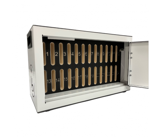 Armoire verrouillable avec compartiments pour 24 téléphones portables - WBTOK24W - blanc