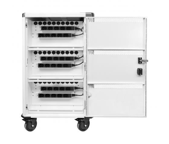 Chariot de chargement BRV30 pour 30 appareils mobiles jusqu'à 16 pouces - blanc