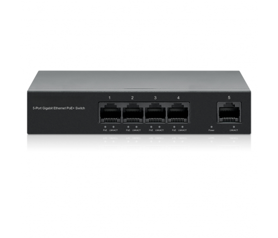 Switch Gigabit Ethernet PoE+ à 5 ports - 40W PoE - Convient pour le bureau et le montage mural