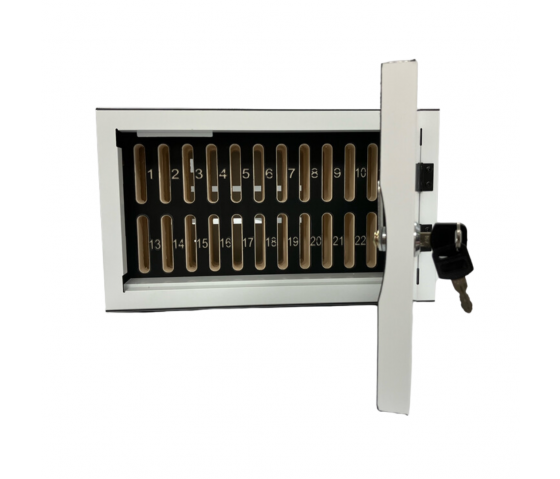 Armoire verrouillable avec compartiments pour 24 téléphones portables - WBTOK24W - blanc