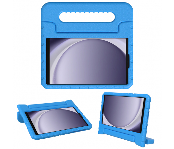Coque de protection KidsCase avec poignée pour tablette Samsung Galaxy Tab A9 8.7 pouces - Bleu